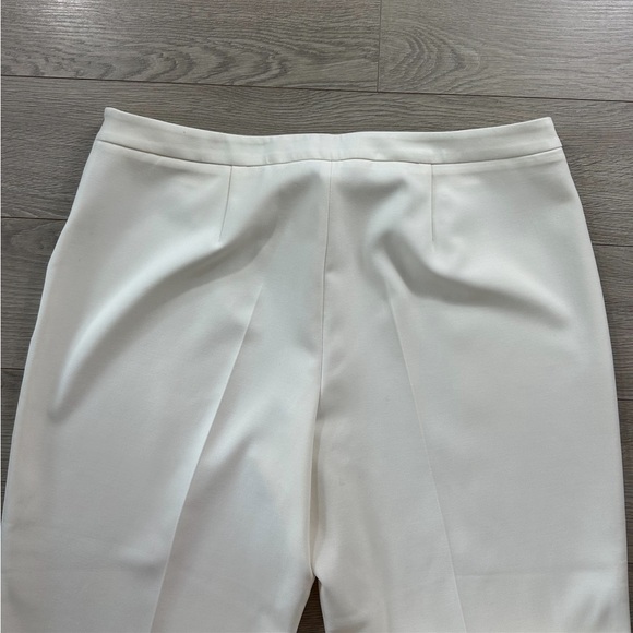 BOSS Hugo Boss Tulina Side Zip Straight Leg White Trouser Office Work Pants - Picture 6 of 15